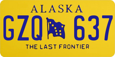 AK license plate GZQ637