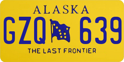 AK license plate GZQ639