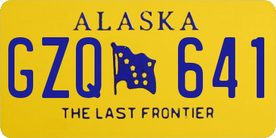 AK license plate GZQ641