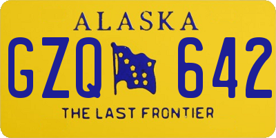 AK license plate GZQ642