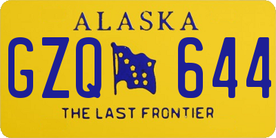 AK license plate GZQ644