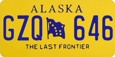 AK license plate GZQ646