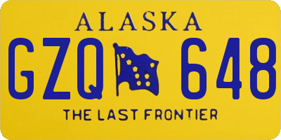 AK license plate GZQ648