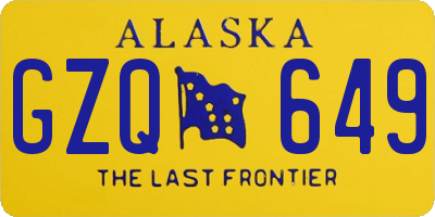 AK license plate GZQ649