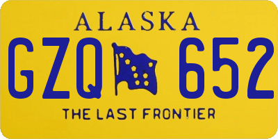 AK license plate GZQ652