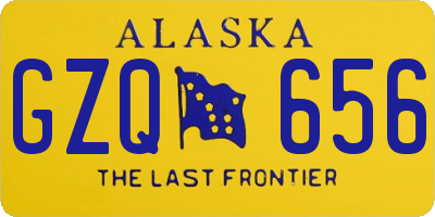 AK license plate GZQ656