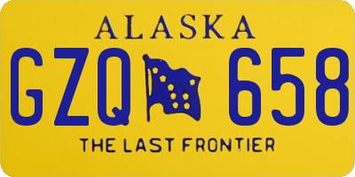 AK license plate GZQ658