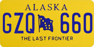 AK license plate GZQ660