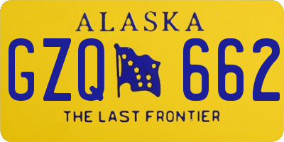 AK license plate GZQ662