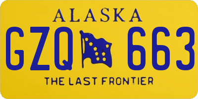 AK license plate GZQ663