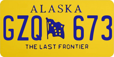 AK license plate GZQ673