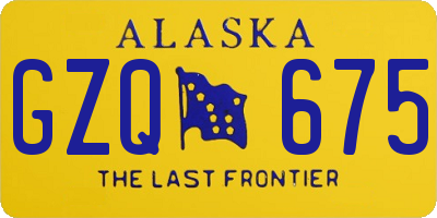 AK license plate GZQ675