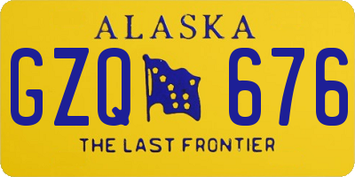 AK license plate GZQ676