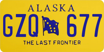 AK license plate GZQ677