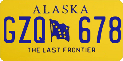 AK license plate GZQ678