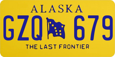 AK license plate GZQ679