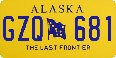 AK license plate GZQ681