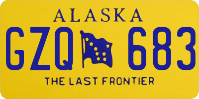 AK license plate GZQ683