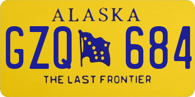 AK license plate GZQ684