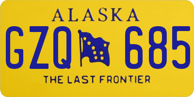 AK license plate GZQ685