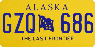 AK license plate GZQ686