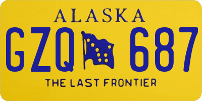 AK license plate GZQ687