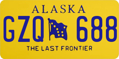 AK license plate GZQ688