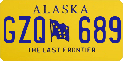 AK license plate GZQ689