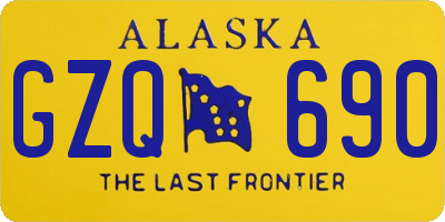 AK license plate GZQ690