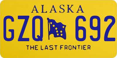 AK license plate GZQ692