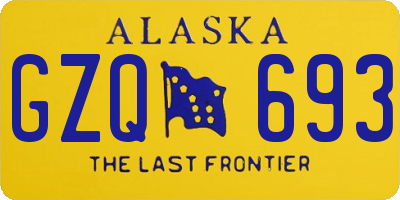 AK license plate GZQ693