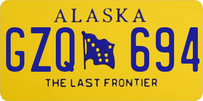 AK license plate GZQ694