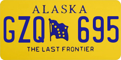 AK license plate GZQ695