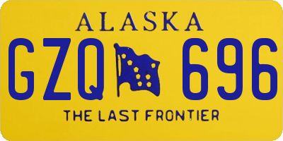 AK license plate GZQ696