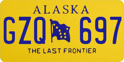 AK license plate GZQ697