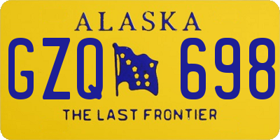 AK license plate GZQ698