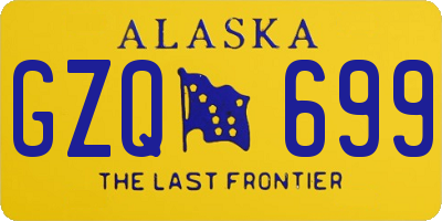 AK license plate GZQ699