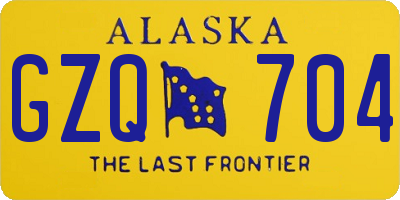 AK license plate GZQ704