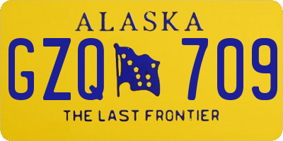 AK license plate GZQ709