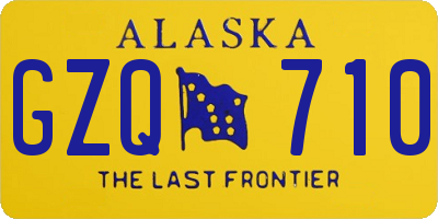 AK license plate GZQ710