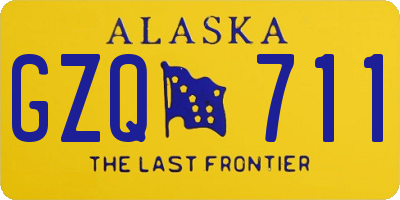 AK license plate GZQ711