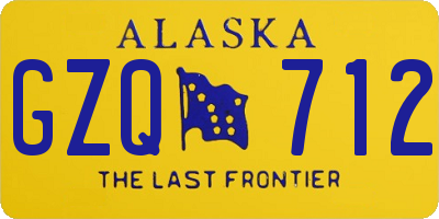 AK license plate GZQ712