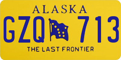 AK license plate GZQ713