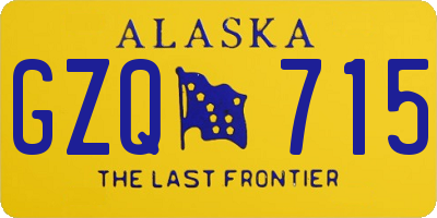 AK license plate GZQ715