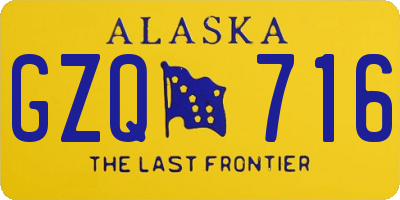 AK license plate GZQ716