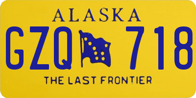 AK license plate GZQ718