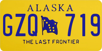 AK license plate GZQ719