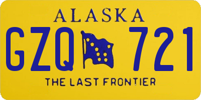 AK license plate GZQ721