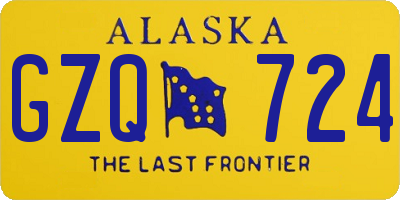 AK license plate GZQ724