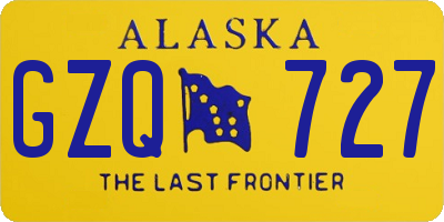 AK license plate GZQ727